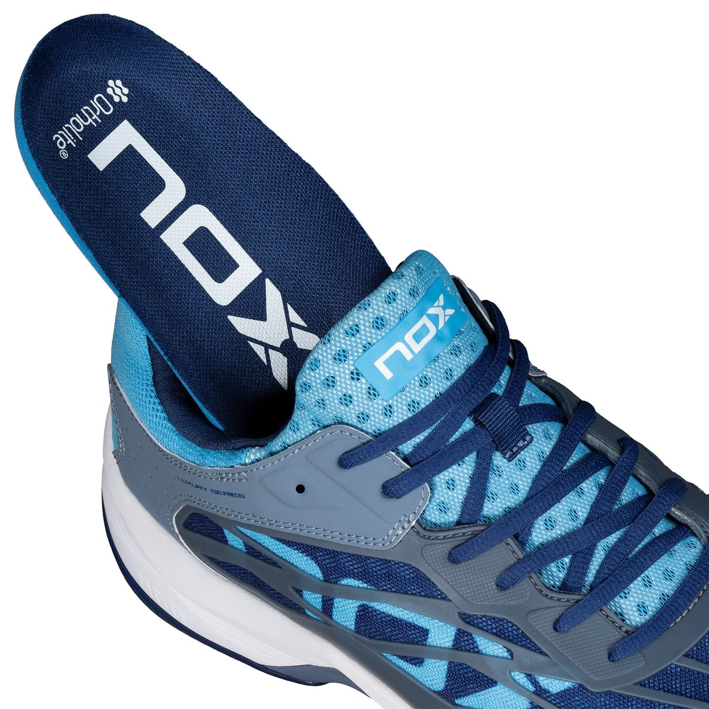 Padel shoes Nox AT10 LUX STONE/BONNIE BLUE